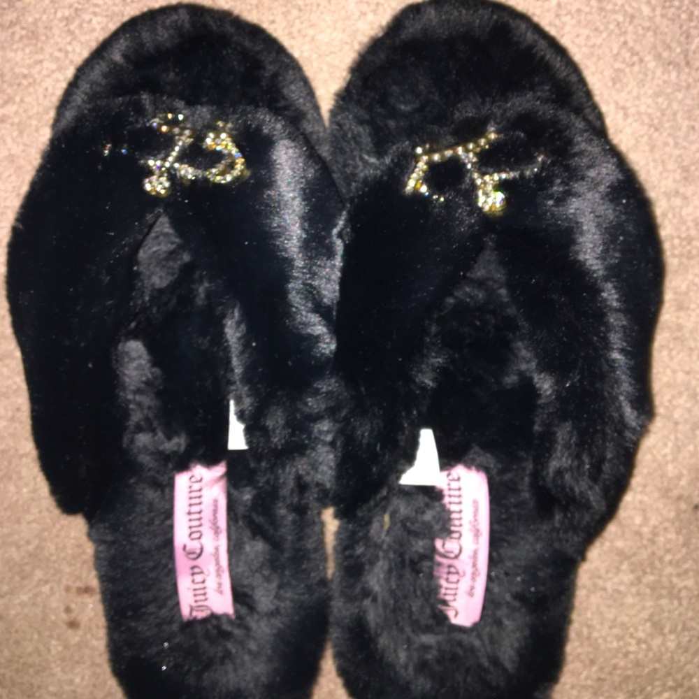 Juicy Couture Fuzzy Slides